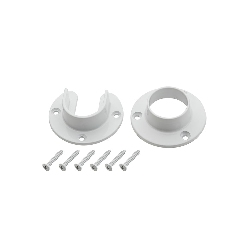 National Hardware 1.31 in. L X 1.31 in. D Steel Closet Flange Set