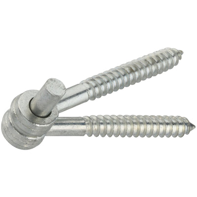 National Hardware 4 in. L Zinc-Plated Silver Steel Eye Hinge 2 pk