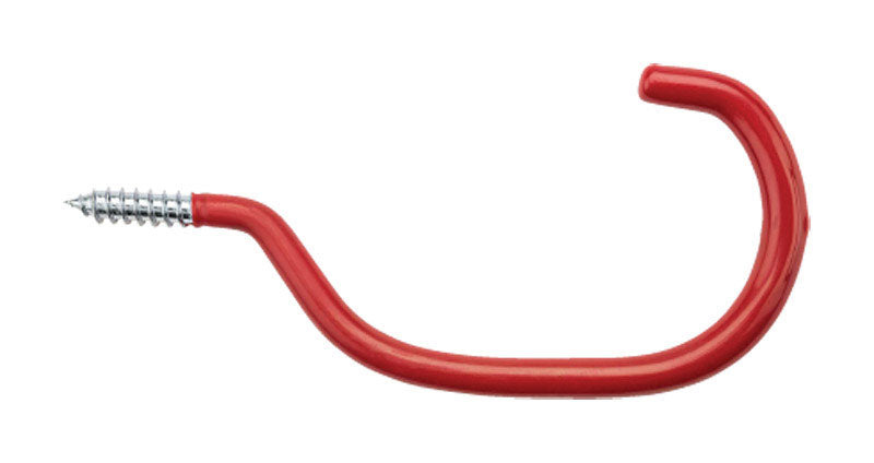 National Hardware 5.88 in. L Vinyl Coated Red Steel Bicycle Hook 40 lb. cap.