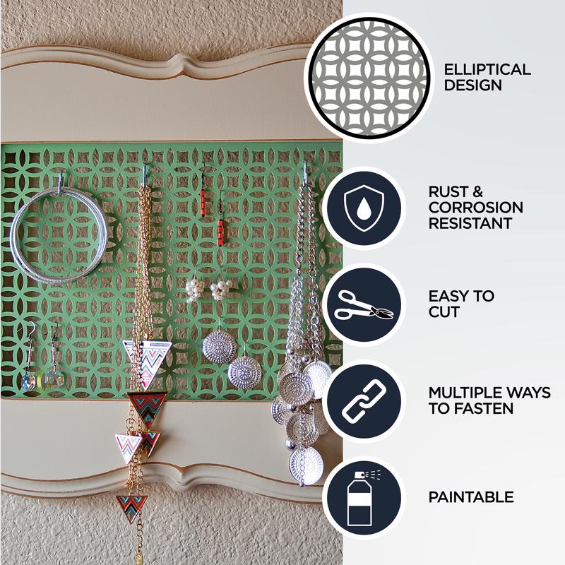 M-D Building Products 0.02 in. X 12 in. W X 24 in. L Satin Nickel Aluminum Elliptical Sheet Metal