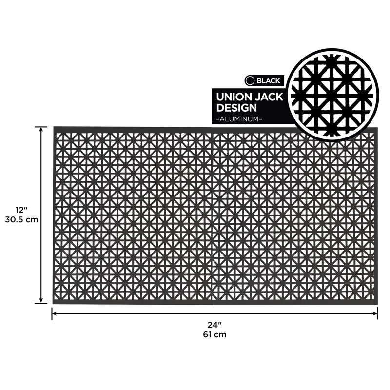 M-D Building Products 0.02 in. X 12 in. W X 24 in. L Black Aluminum Union Jack Sheet Metal