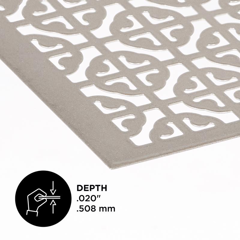 M-D Building Products 0.02 in. X 12 in. W X 24 in. L Satin Nickel Aluminum Mosaic Sheet Metal