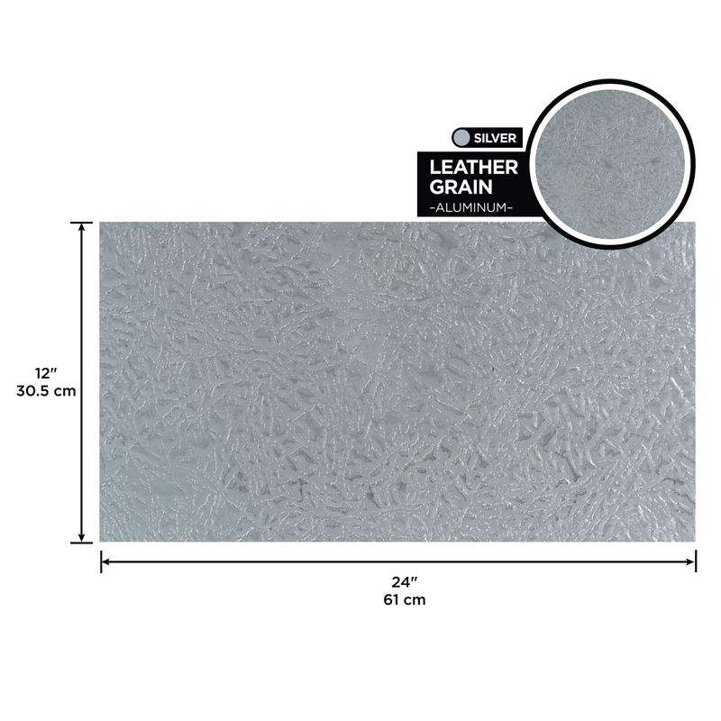 M-D Building Products 0.02 in. X 12 in. W X 24 in. L Silver Aluminum Leathergrain Sheet Metal
