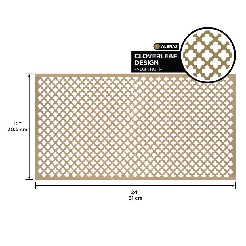 M-D Building Products 0.02 in. X 12 in. W X 24 in. L Albras Aluminum Cloverleaf Sheet Metal
