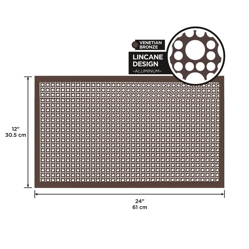 M-D Building Products 0.02 in. X 12 in. W X 24 in. L Venetian Bronze Aluminum Lincane Sheet Metal