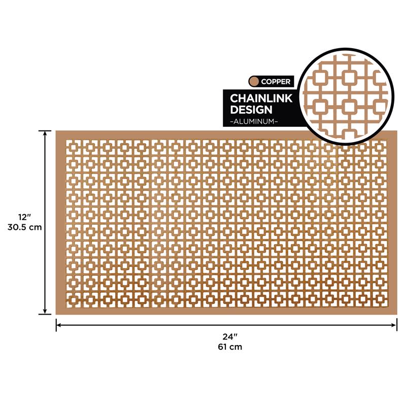 M-D Building Products 0.02 in. X 12 in. W X 24 in. L Copper Aluminum Chainlink Sheet Metal
