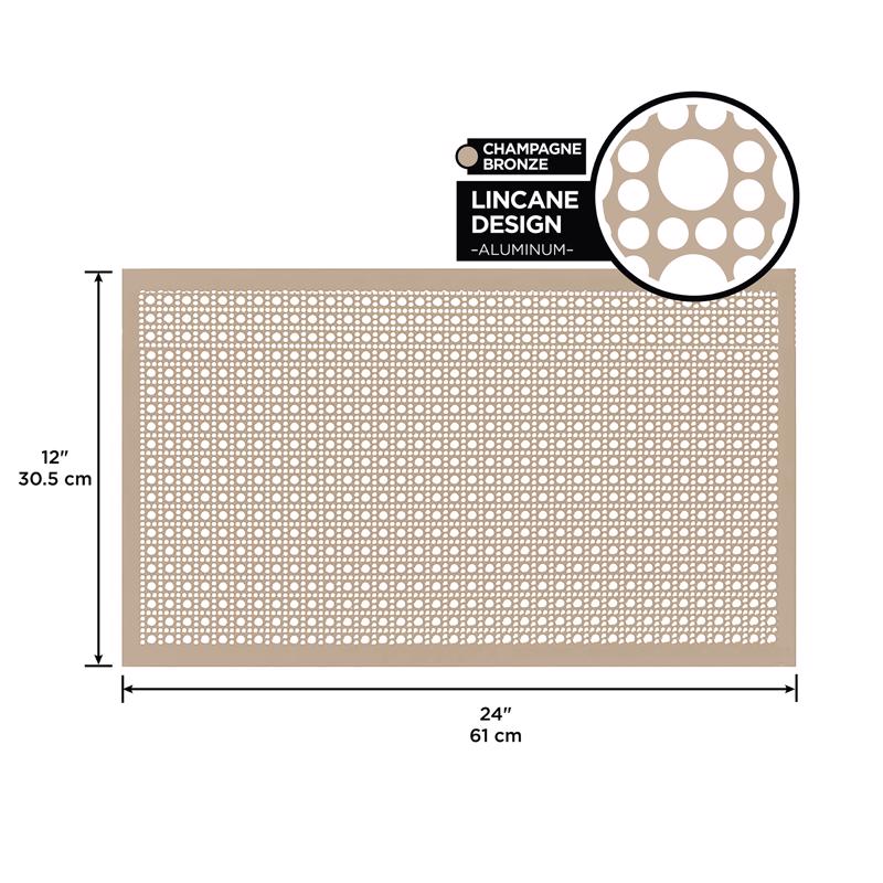 M-D Building Products 0.02 in. X 12 in. W X 24 in. L Champagne Bronze Aluminum Lincane Sheet Metal