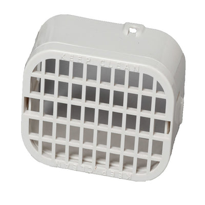 Amerimax 3 in. H X 4 in. W X 1.5 in. L White Plastic K Rodent Guard