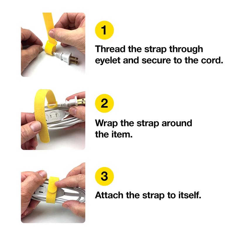 Wrap-It Self-Gripping Black Bundling Strap 2 lb 20 pk