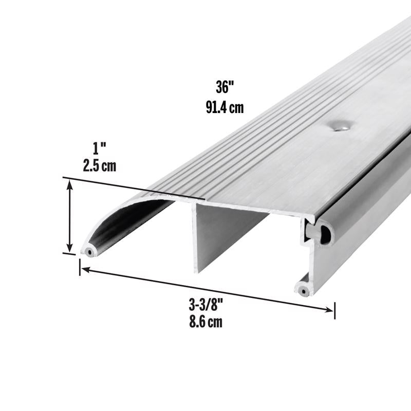 M-D Building Products 1 in. H X 3.38 in. W X 36 in. L Aluminum Door Threshold Silver