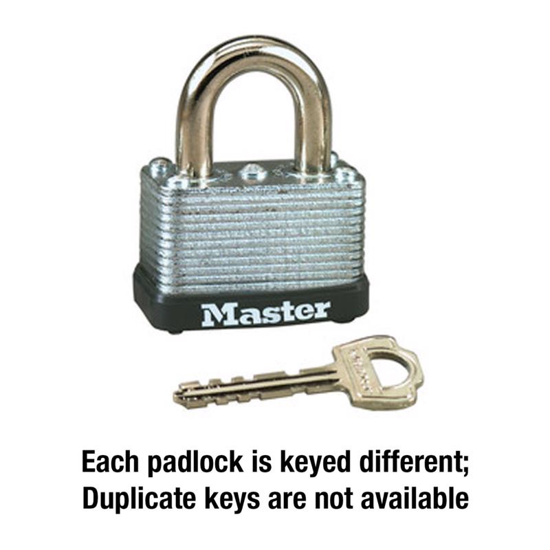 Master Lock 1-1/2 in. W Laminated Steel Warded Locking Warded Padlock
