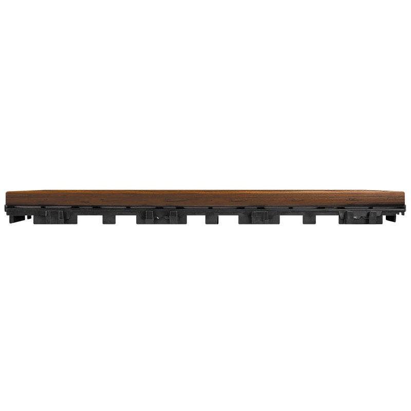 Aura 12 in. W X 12 in. L Honey Teak Composite Balcony/Deck Tiles 6 sq ft
