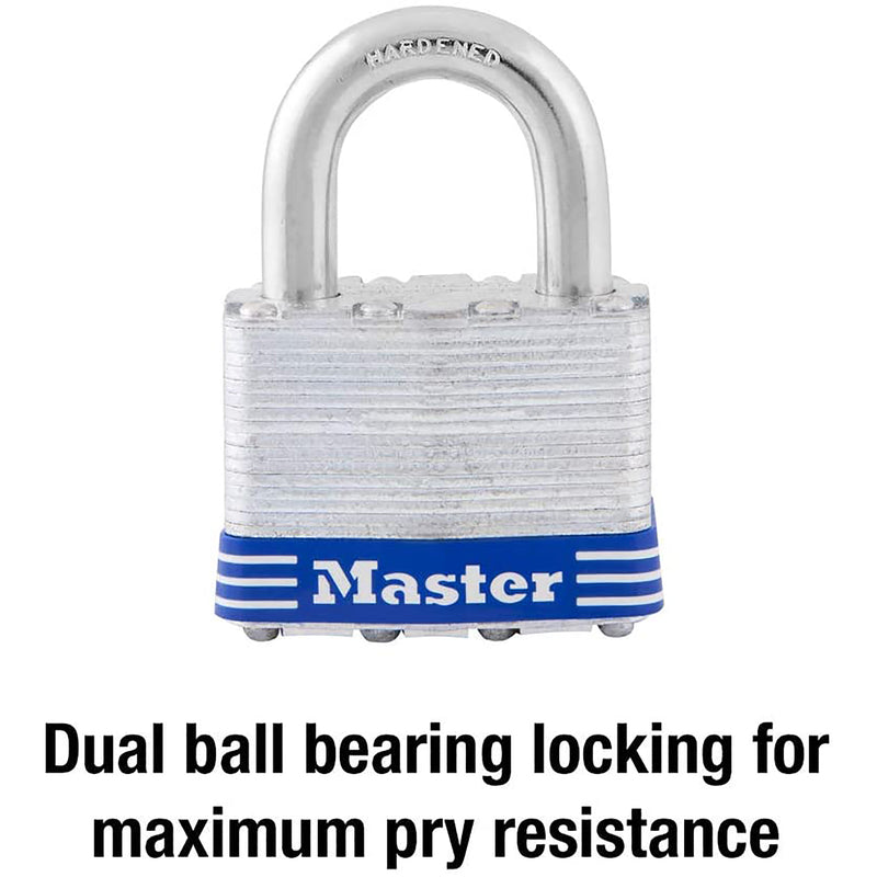 Master Lock 1-1/2 in. H X 2 in. W Laminated Steel 4-Pin Cylinder Exterior Padlock