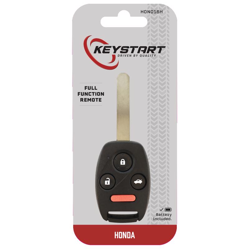 KeyStart HON016 Advanced Security Automotive Remote HD Key Sidewinder Blade For Honda