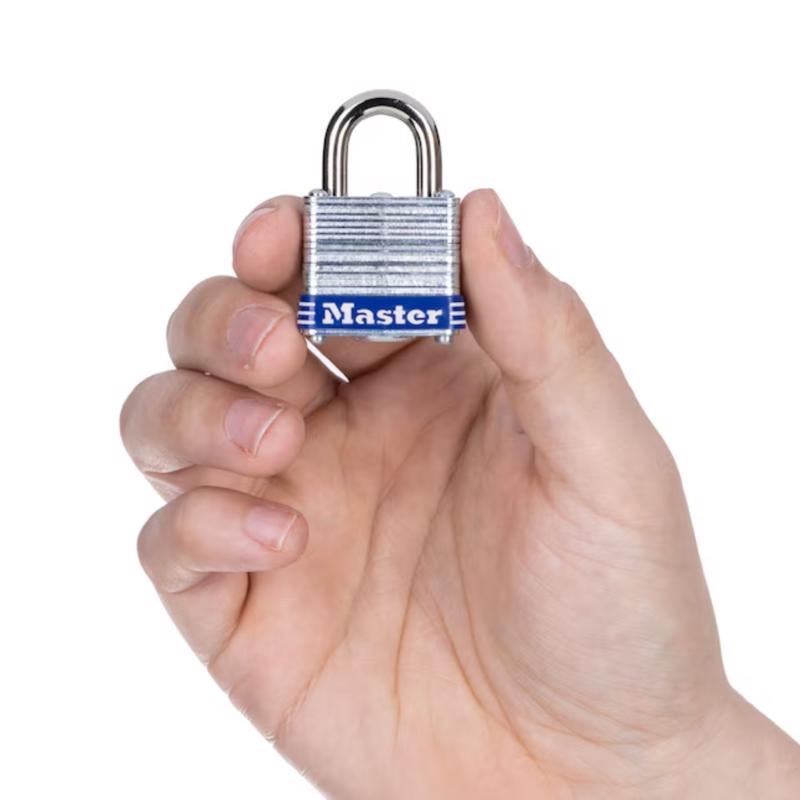 Master Lock 1 in. H X 11/16 in. W X 1-1/8 in. L Steel 4-Pin Cylinder Exterior Padlock