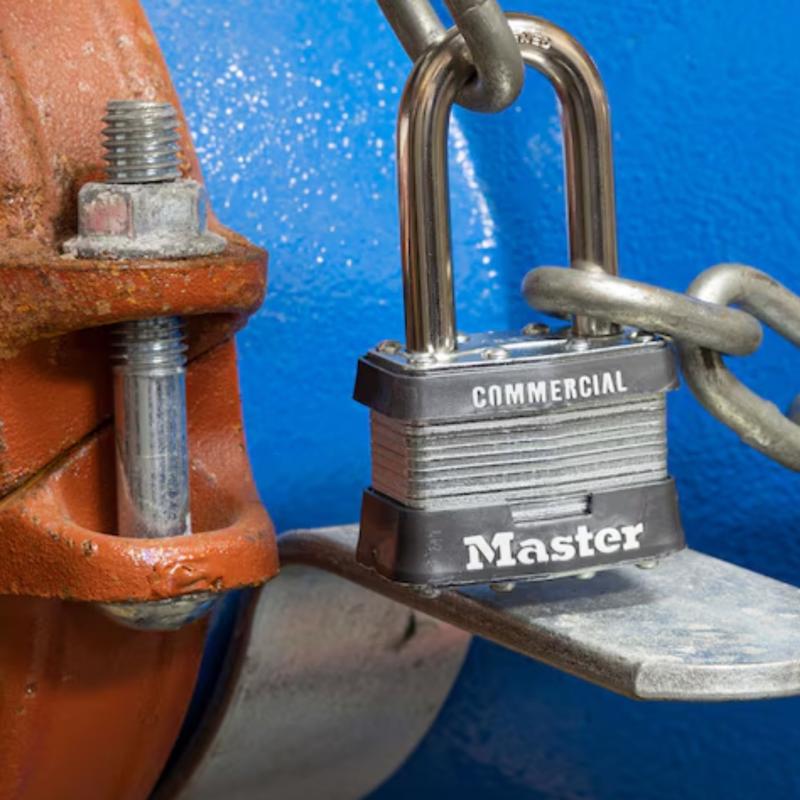 Master Lock 1-5/16 in. H X 1 in. W X 1-3/4 in. L Steel 4-Pin Cylinder Exterior Padlock