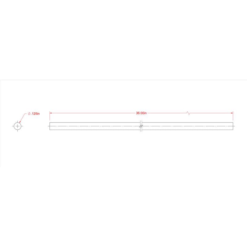 SteelWorks 1/8 in. D X 36 in. L Brass Rod