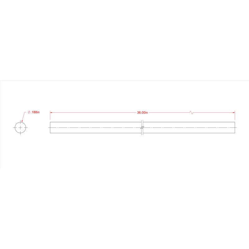 SteelWorks 3/16 in. D X 36 in. L Brass Rod