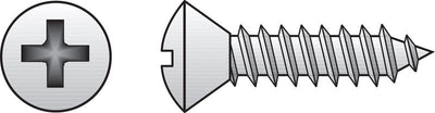 HILLMAN No. 6 Ga. X 5/8 in. L Phillips Flat Head Sheet Metal Screws 100 pk