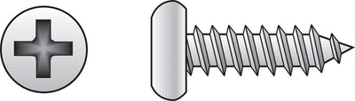 HILLMAN No. 6 Ga. X 5/8 in. L Phillips Pan Head Sheet Metal Screws 100 pk