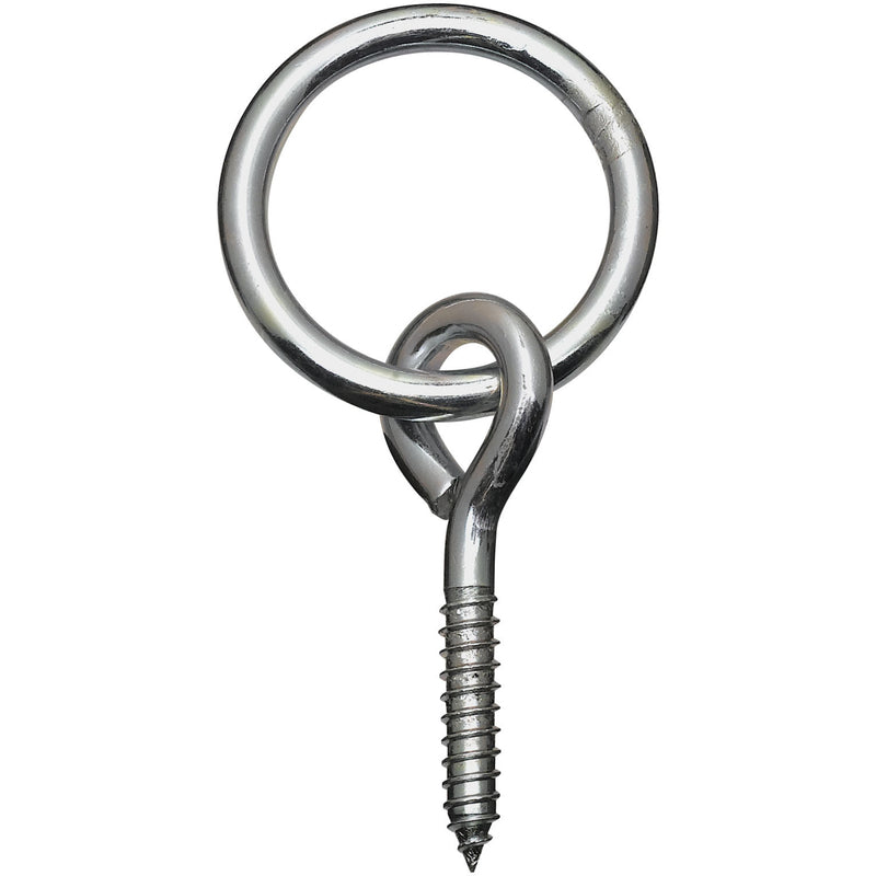 National Hardware 2 in. D X 3-1/4 in. L Zinc-Plated Steel Screw Eye 90 lb. cap.