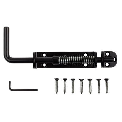 National Hardware Weather Guard 10.31 in. L Black Steel Sliding Bolt