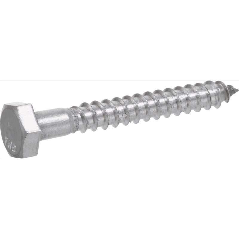 HILLMAN 5/16 in. X 2-1/2 in. L Hex Stainless Steel Lag Screw 25 pk