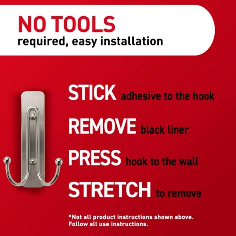 3M Command 2 in. L Brushed Nickel Metal Large Double Hook 4 lb. cap.