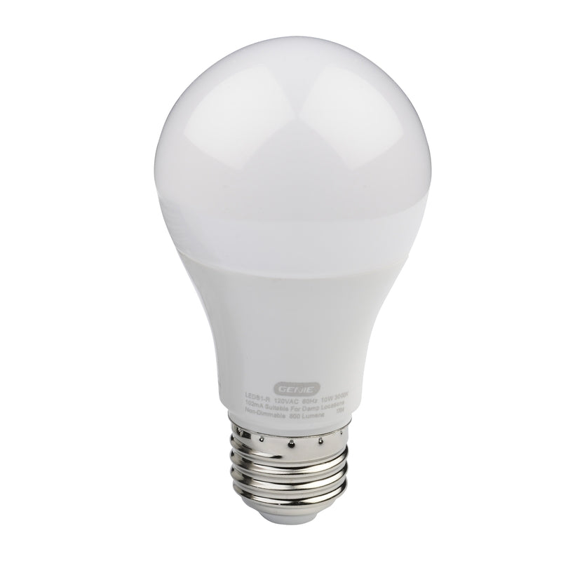 Genie Title 20 Approved A19 E26 (Medium) LED Garage Bulb Warm White 60 Watt Equivalence