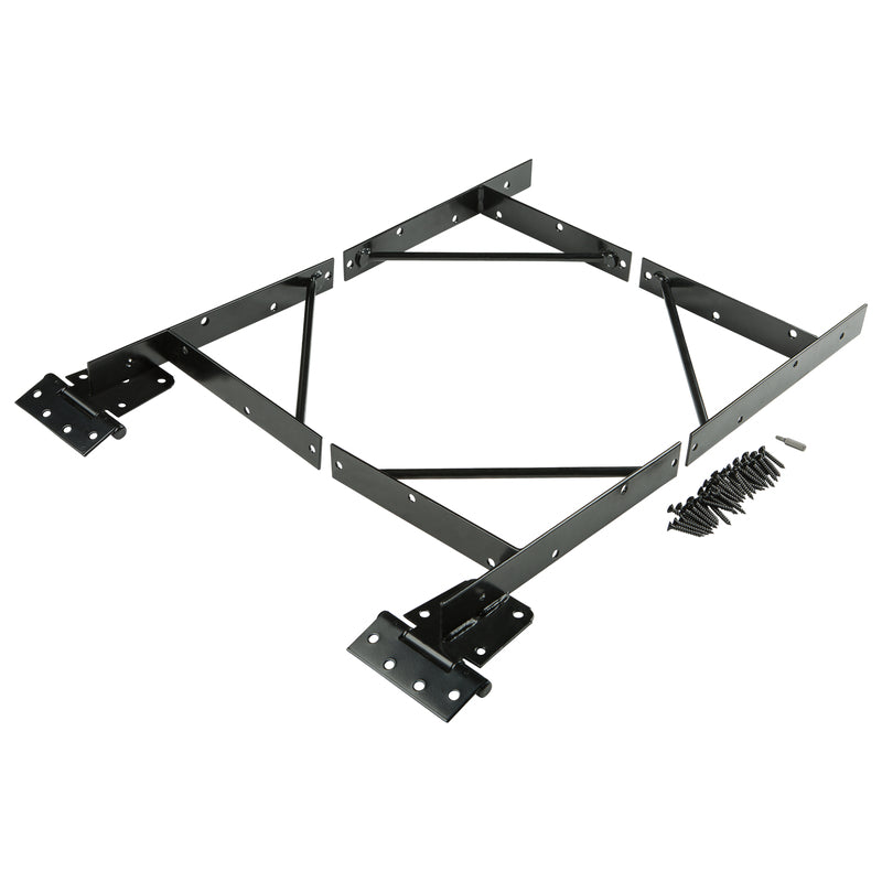 National Hardware 3.74 in. L Black Steel Anti-Sag Gate Kit