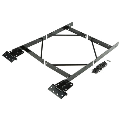 National Hardware 3.74 in. L Black Steel Anti-Sag Gate Kit