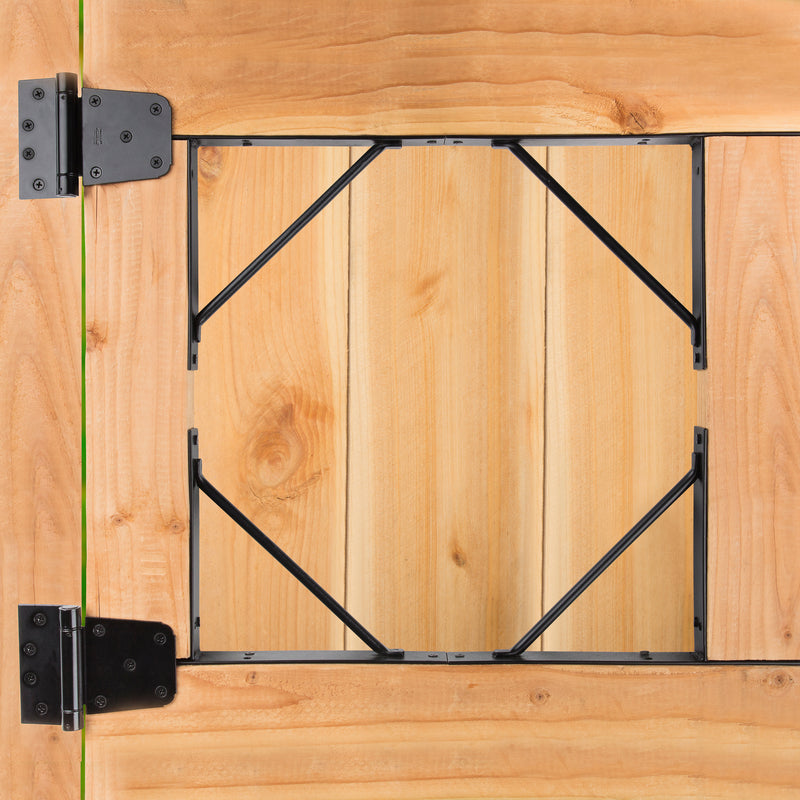 National Hardware 3.74 in. L Black Steel Anti-Sag Gate Kit
