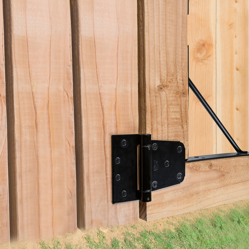 National Hardware 3.74 in. L Black Steel Anti-Sag Gate Kit