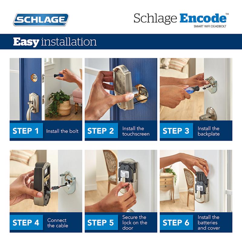 Schlage Encode Matte Black Metal Wi-Fi Deadbolt