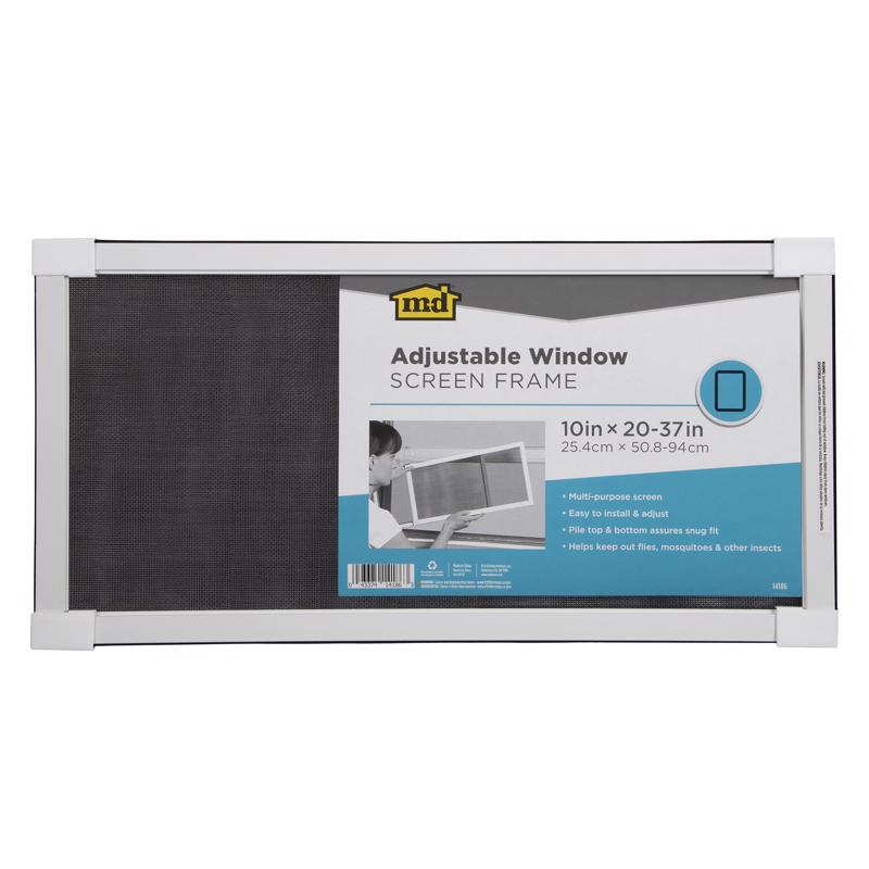 M-D Building Products White Aluminum Adjustable Screen 10 in. W X 37 in. L