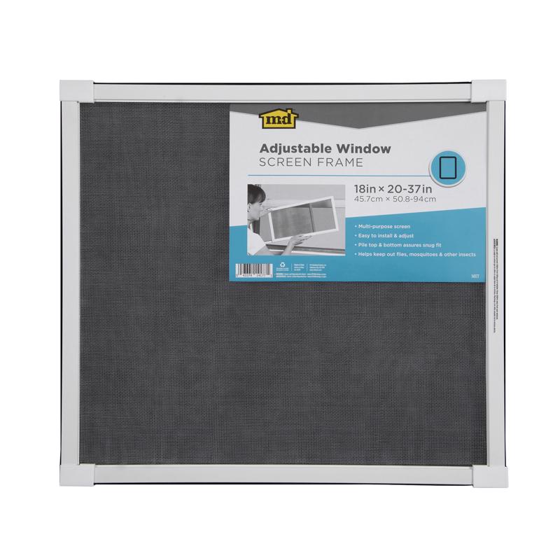 M-D Building Products White Aluminum Adjustable Screen 18 in. W X 37 in. L