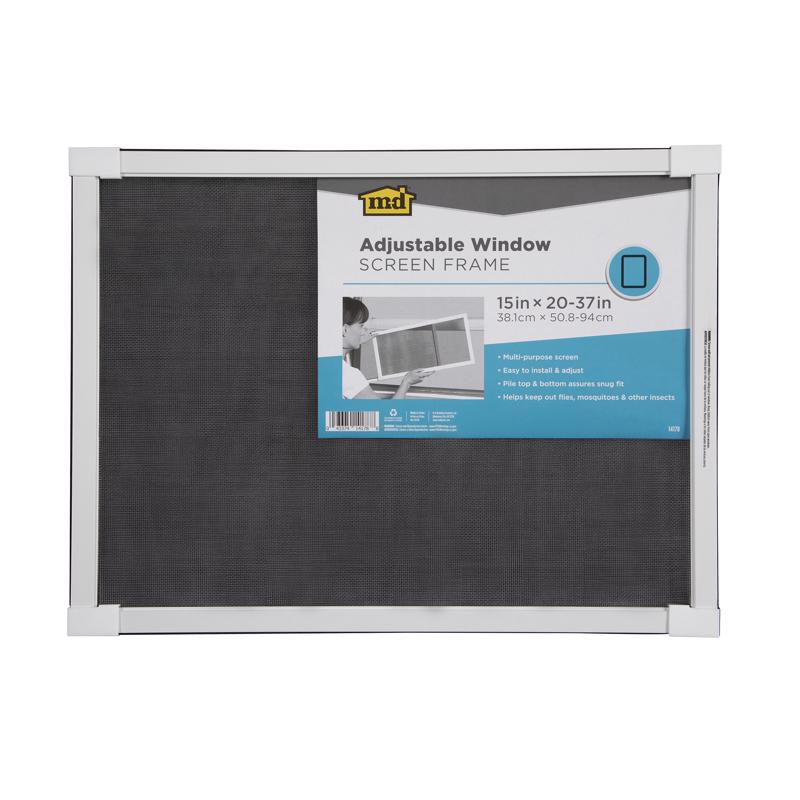 M-D Building Products White Aluminum Adjustable Screen 15 in. W X 37 in. L
