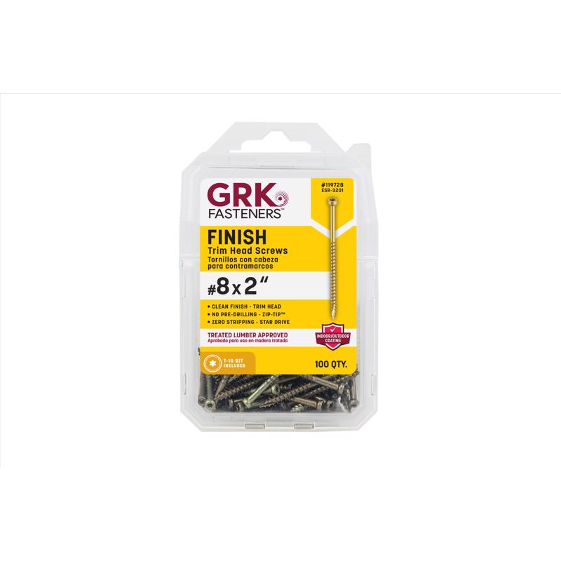 GRK Fasteners No. 8 X 2 in. L Star Coated W-Cut Screws 100 pk