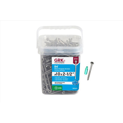 GRK Fasteners No. 10 in. X 2-1/2 in. L Star Flat Head W-Cut Multi-Purpose Screws