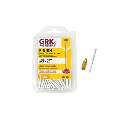 GRK Fasteners No. 8 in. X 2 in. L Star Trim Head W-Cut Construction Screws