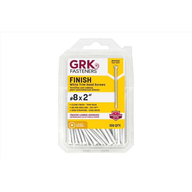GRK Fasteners No. 8 in. X 2 in. L Star Trim Head W-Cut Construction Screws
