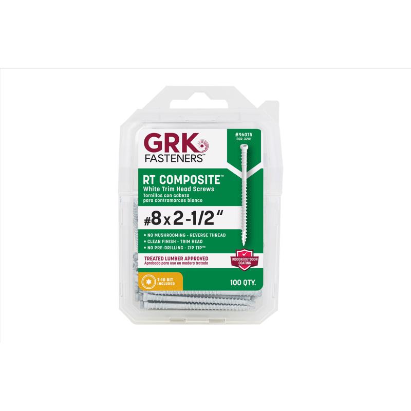 GRK Fasteners No. 8 in. X 2-1/2 in. L Star Trim Head W-Cut Construction Screws