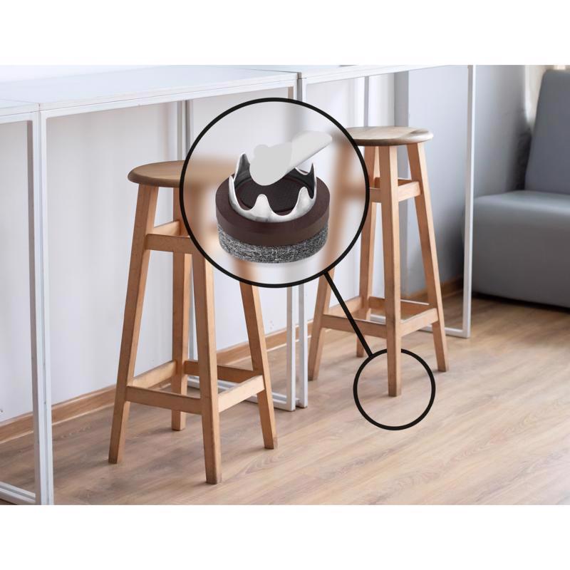 Slipstick GorillaFelt Brown/Gray 1 in. Tap-On Felt Chair Glide 8 pk