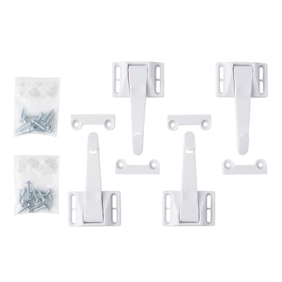 North States Toddleroo White Plastic Cabinet/Drawer Latches 10 pk