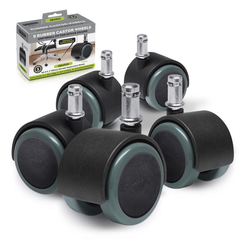 Slipstick 2 in. D Swivel Rubber Caster 330 lb 5 pk