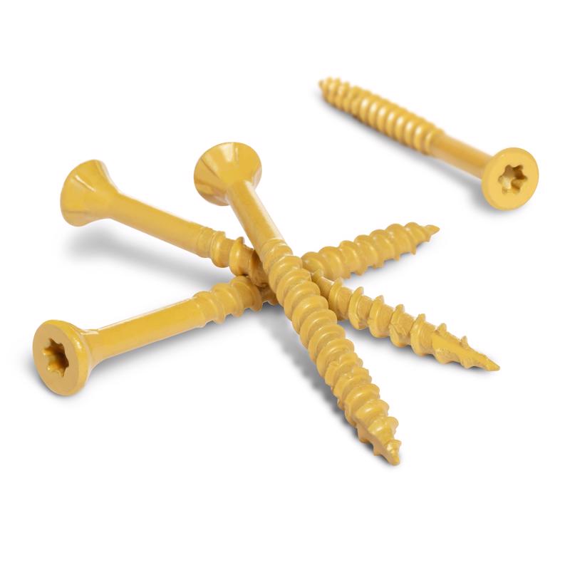 HILLMAN Deck Plus No. 10 in. X 2-1/2 in. L Tan Star Flat Head Exterior Deck Screws 1 lb 73 pk