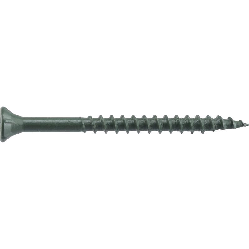 HILLMAN Deck Plus No. 8 Ga. X 2 in. L Green Star Flat Head Exterior Deck Screws 50 pk