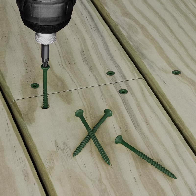 HILLMAN Deck Plus No. 10 in. X 3-1/2 in. L Green Star Flat Head Exterior Deck Screws 5 lb 275 pk