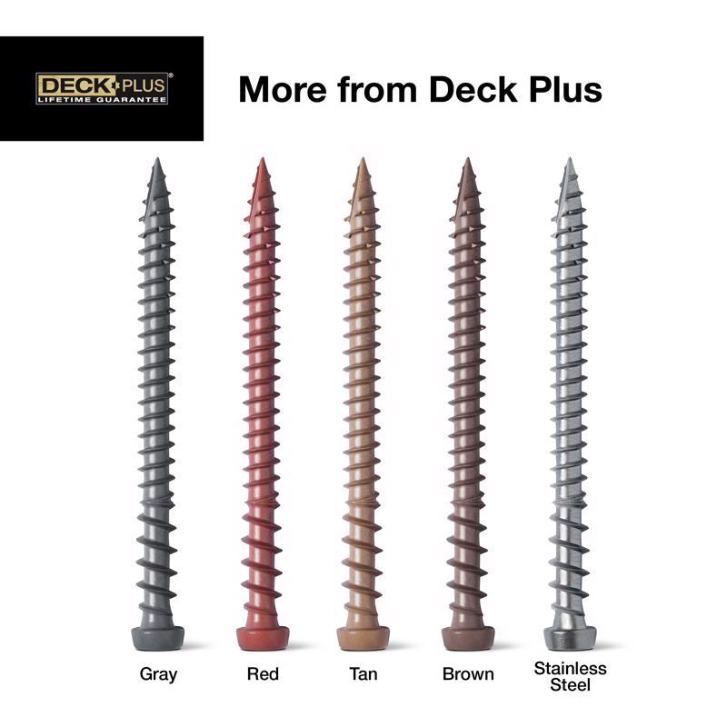 HILLMAN Deck Plus No. 10 in. X 2-1/2 in. L Tan Star Flat Head Composite Deck Screws 1 lb 75 pk
