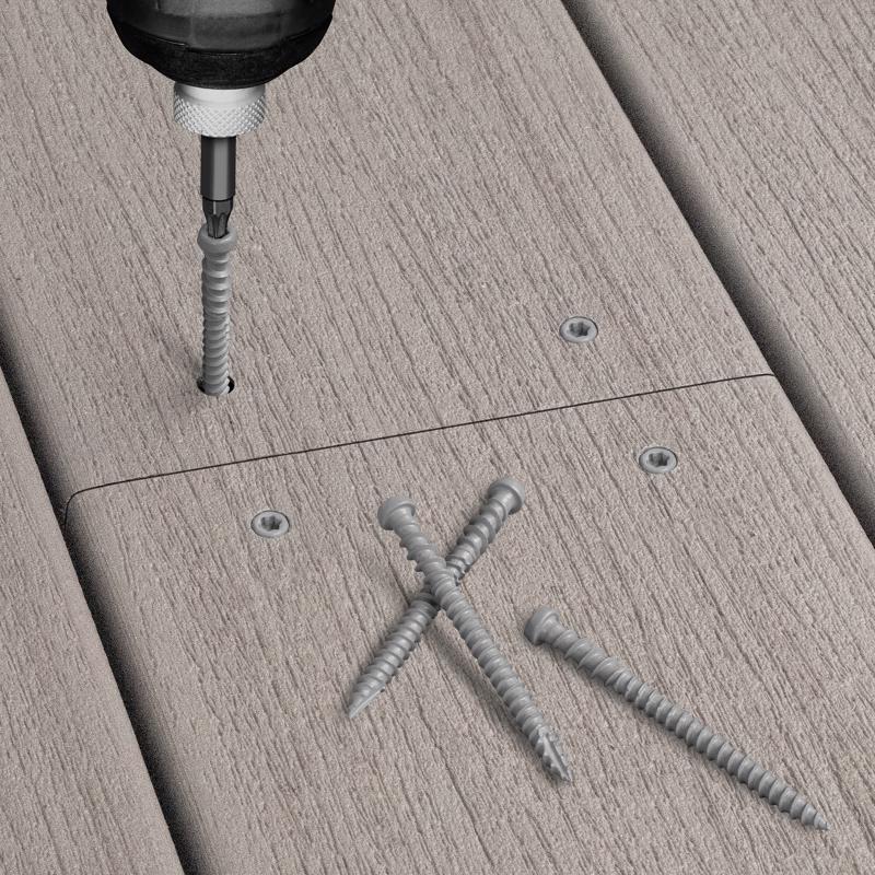 HILLMAN Deck Plus No. 10 in. X 2-1/2 in. L Gray Star Flat Head Composite Deck Screws 1 lb 75 pk